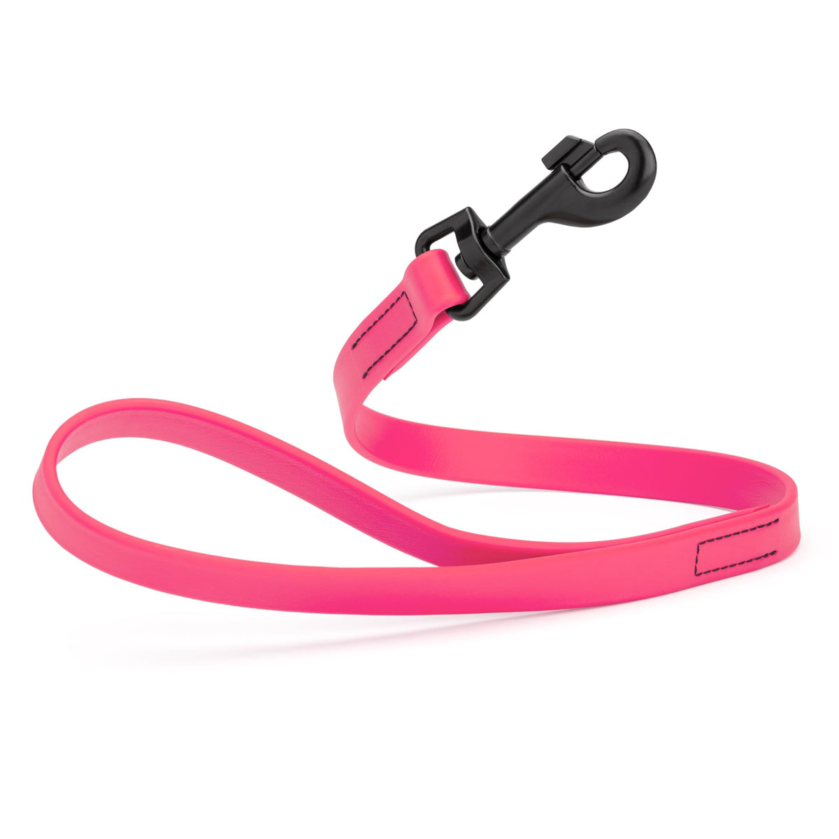 Dogline Biothane Waterproof Dog Leash Strong Coated Nylon Webbing with Black Hardware Odor-Proof Easy to Clean High Performance for Small or Large Dogs Made in USA 4 or 6 ft Lead, Amethyst Purple