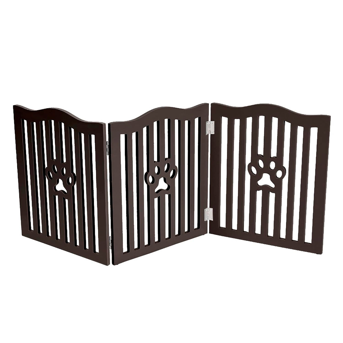 Pet Gate Wooden Free Grey Standing Dog Gate - Foldable