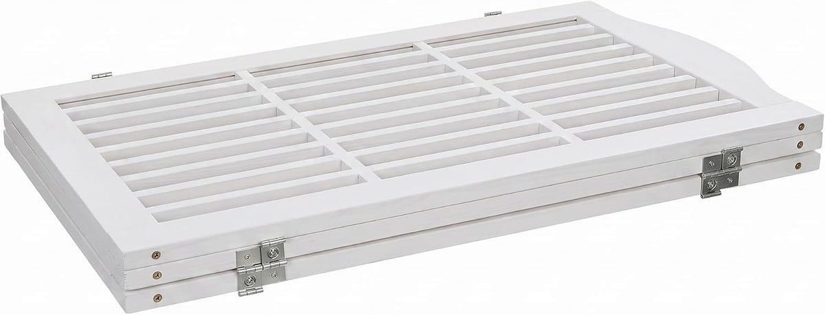 Wooden Freestanding Pet Gate, 3-Panel, 30" Tall, White