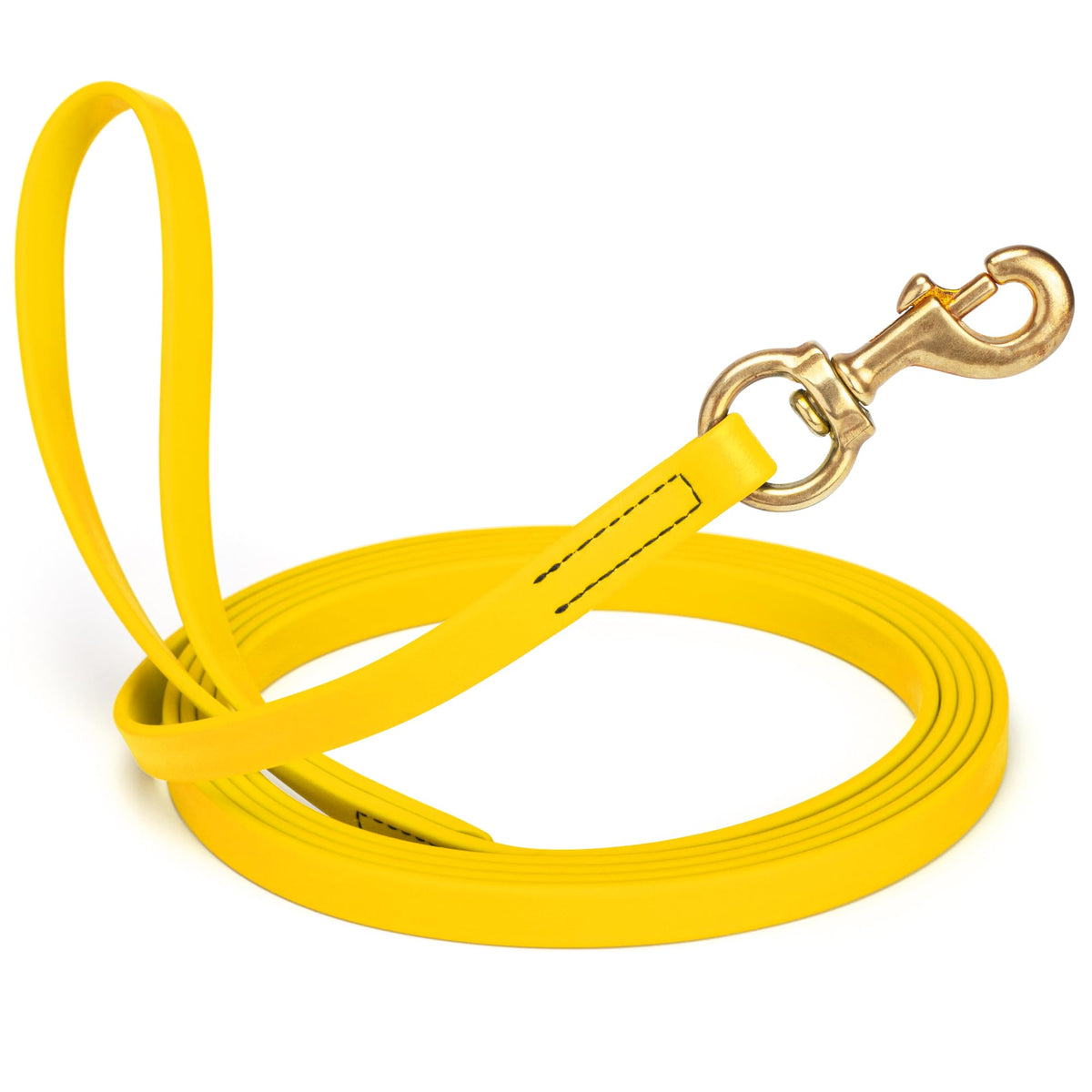 Viper Biothane K9 Working Dog Leash Waterproof Lead for Tracking Training Schutzhund Odor-Proof Long Line with Solid Brass Snap for Puppy Medium and Large Dogs 6ft, Black