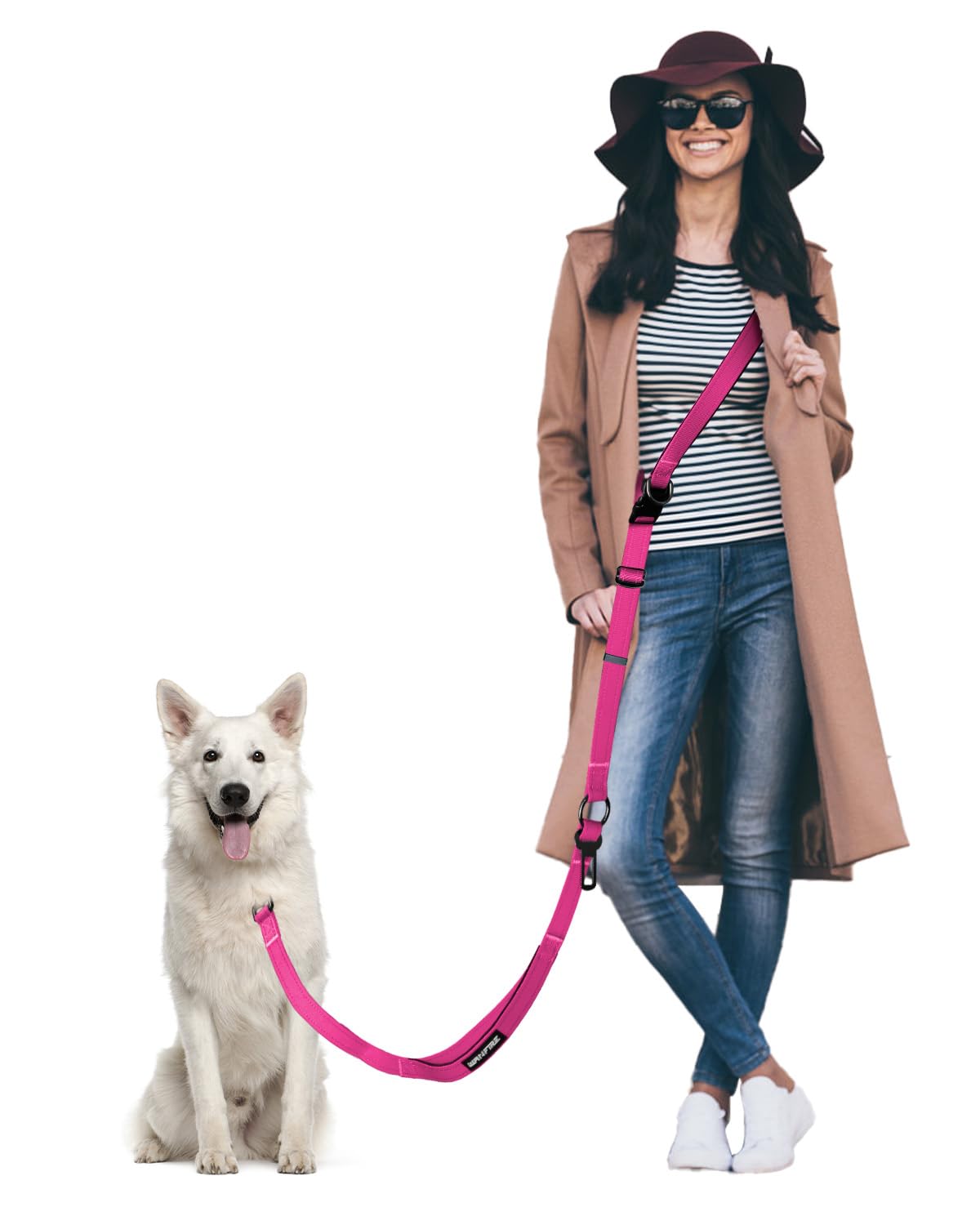 Hands Free Dog Leash, Multifunctional Crossbody Dog Leash