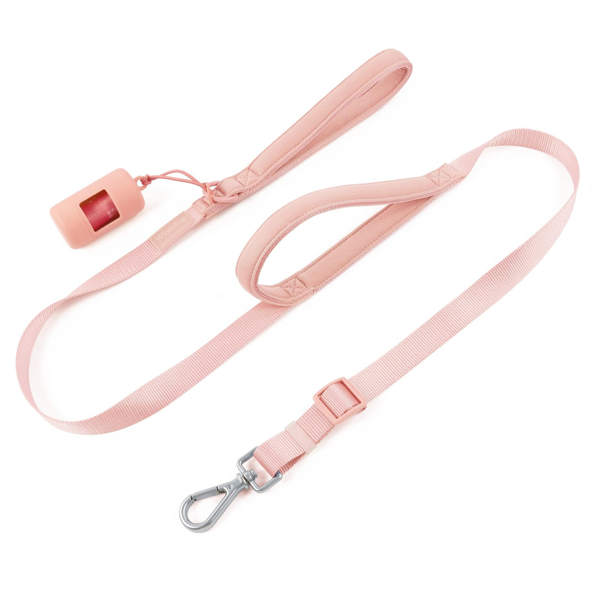 Wisedog Two Handles Dog Leash, Sand Color, S 0.8" x 4.2-5 ft