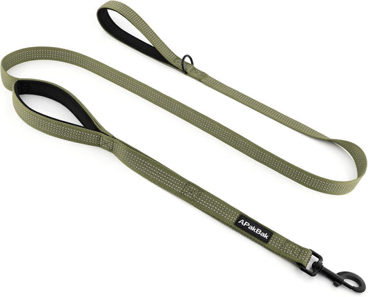 Double Handle Dog Leash, 6 FT Reflective, for Medium Large Dogs