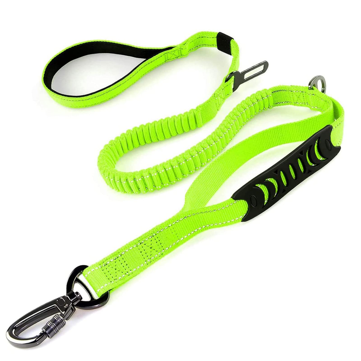 Heavy Duty Bungee Dog Leash with Locking Carabiner for Large Dogs