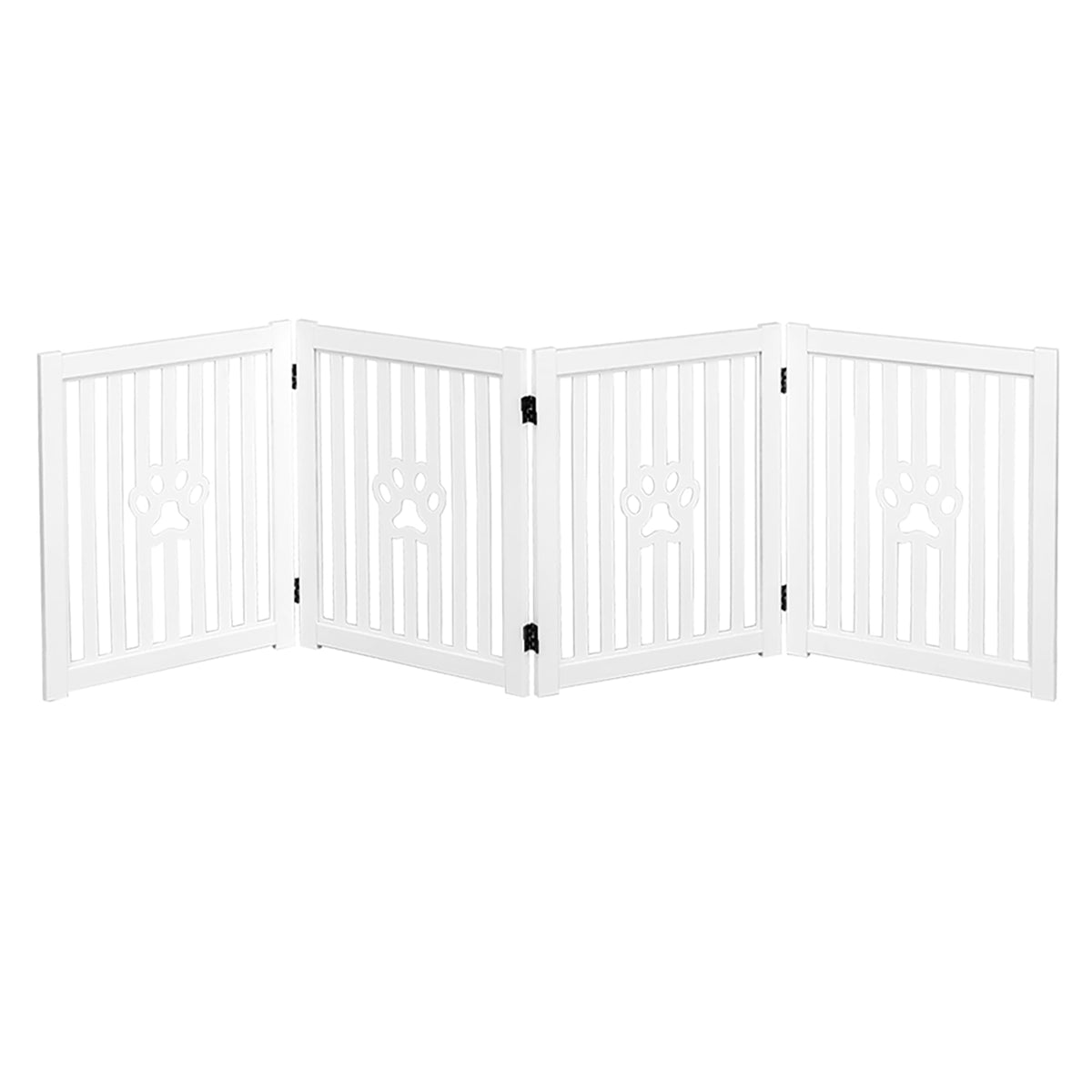 Pet Gate Wooden Free Grey Standing Dog Gate - Foldable