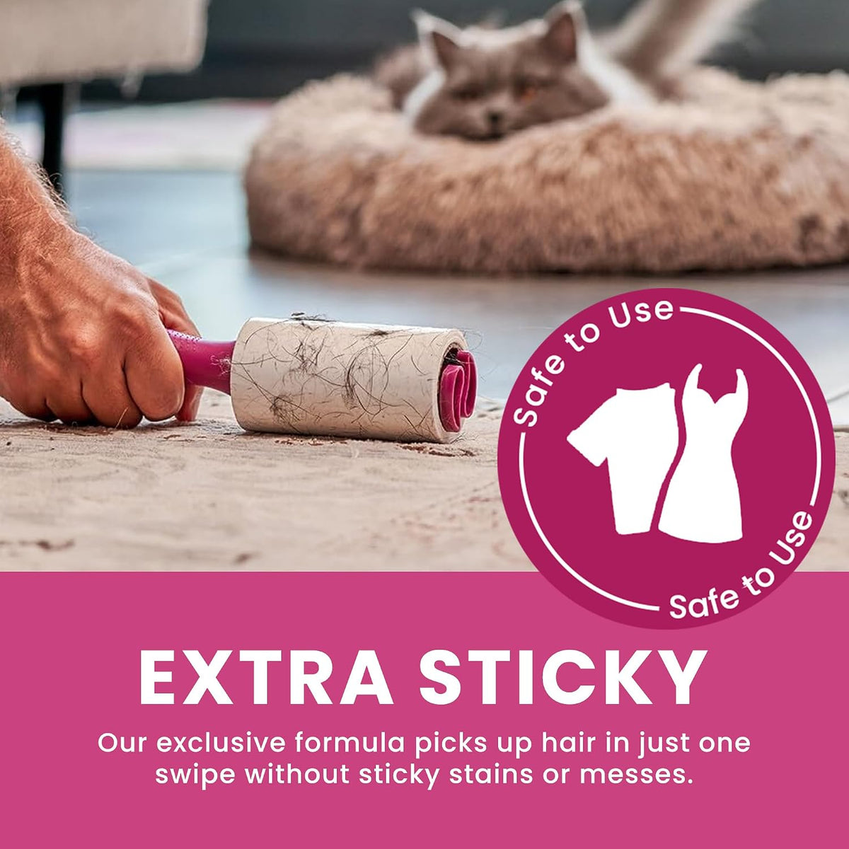 Lint Rollers for Pet Hair Extra Sticky, Special Cover Design, Pet Hair Remover, 400 Sheets