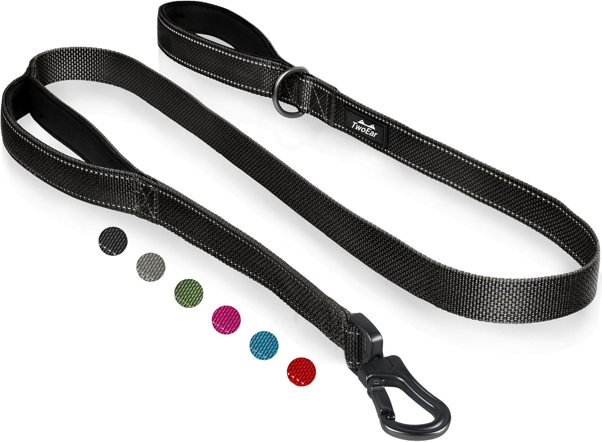 Twoear 6FT 1IN Heavy Duty Dog Leash for Large Dogs with 2 Padded Handles