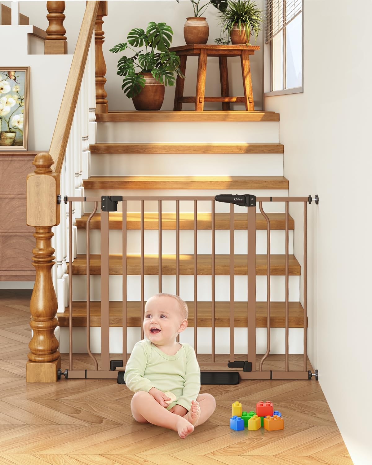 Baby Gate Auto Close, 29"-40" Dog Gate Indoor for Stairs & Doorways