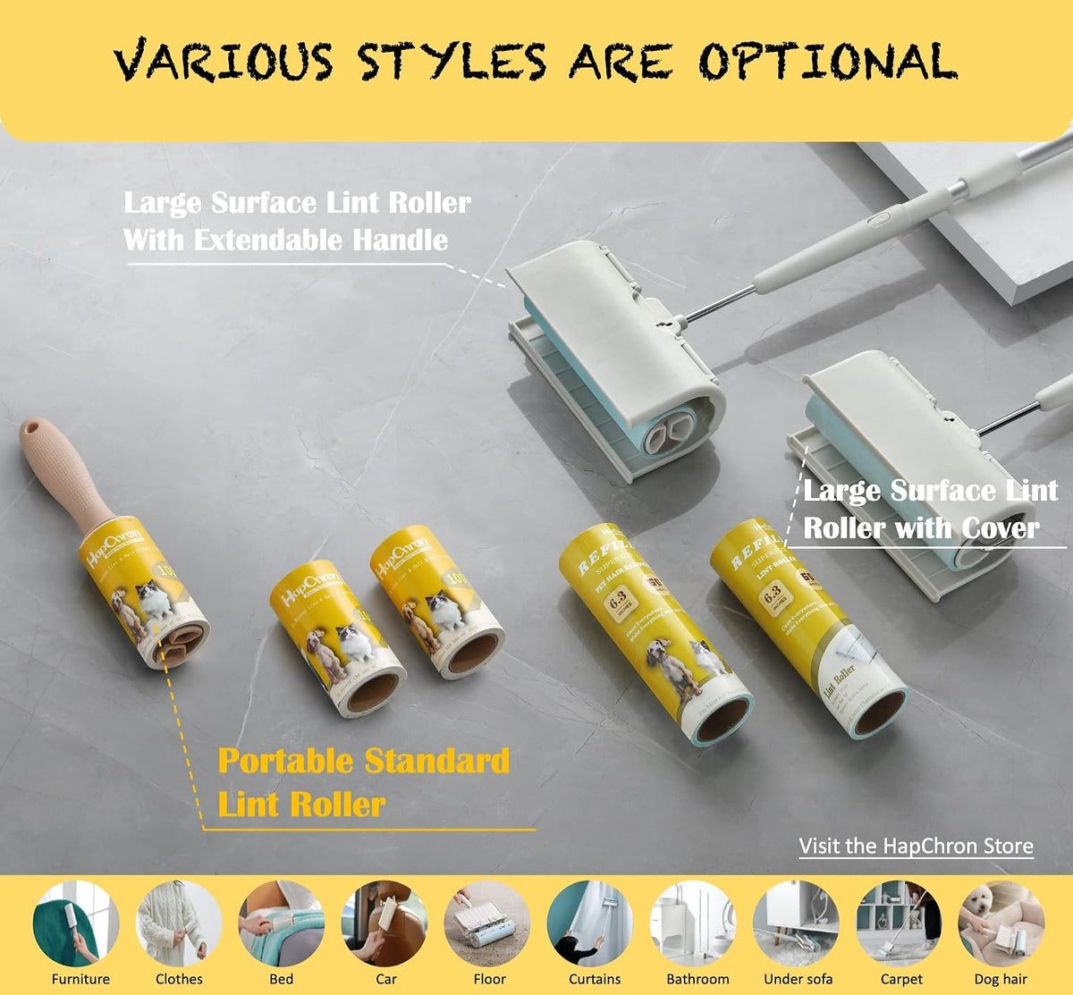 Lint Roller Refills 4", 600 Easy Tear Sheets, for Evercare, Extra Sticky