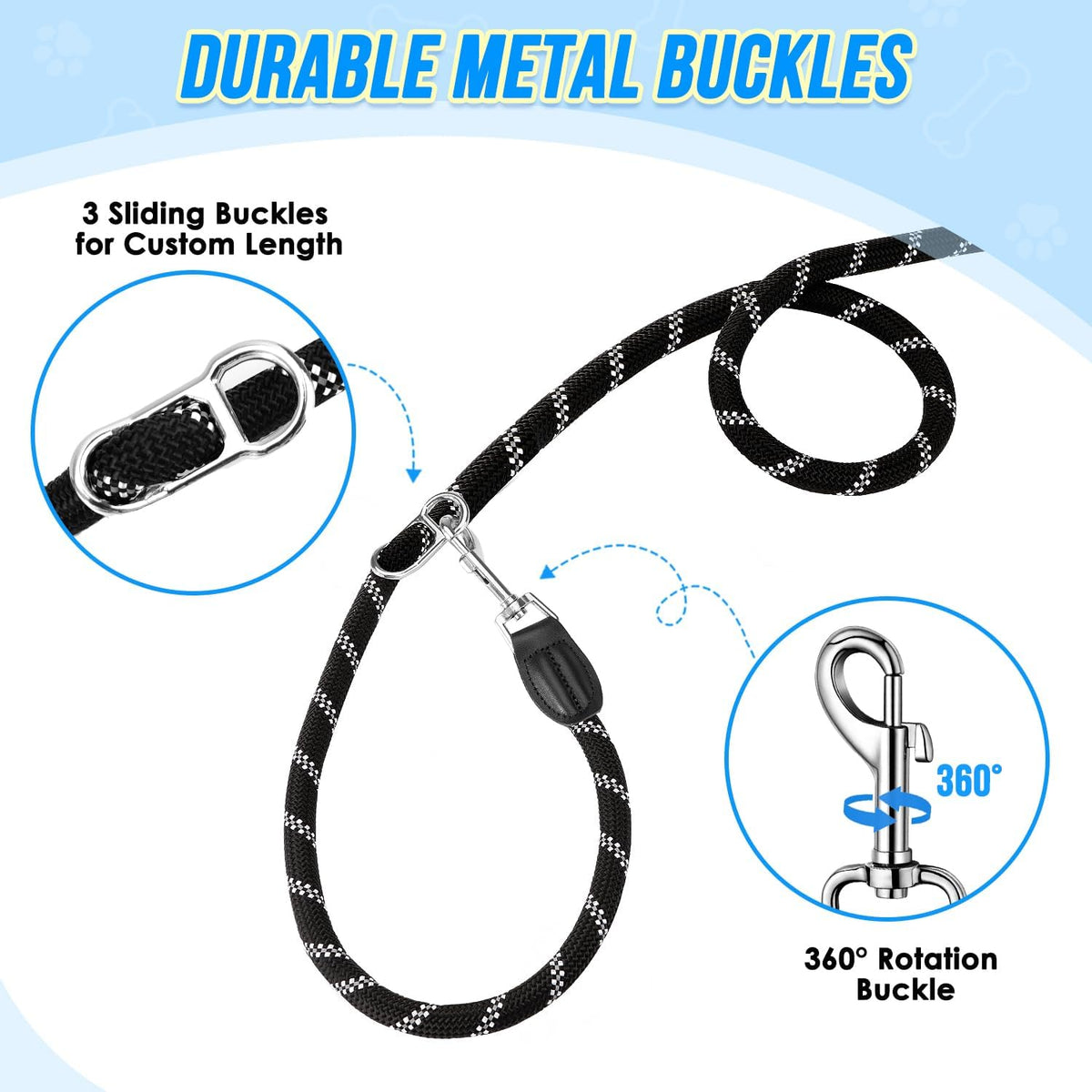 Lukovee Hands Free Dog Leash, 10FT Adjustable Waist-Lead & Shoulder Lead