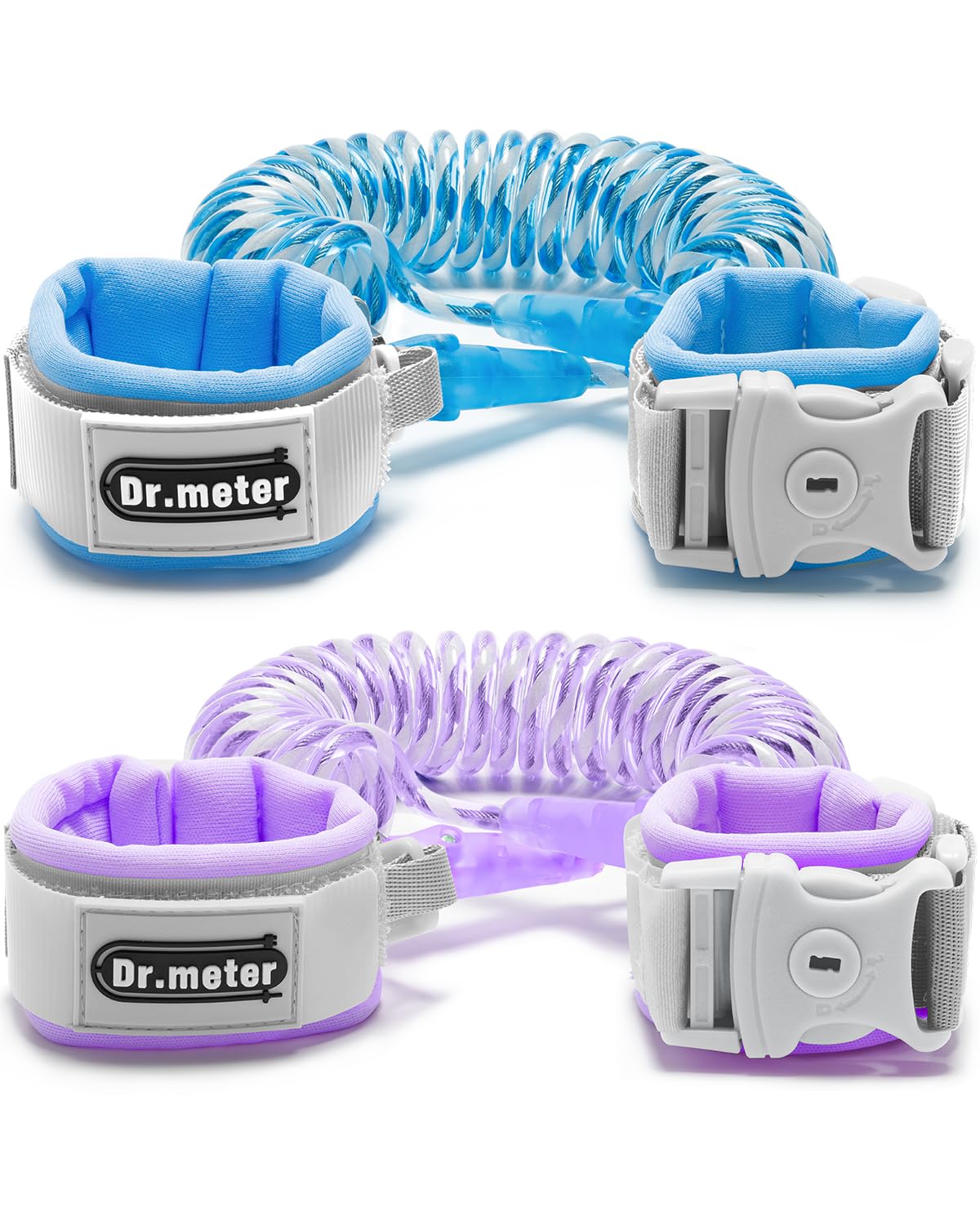 Dr.meter Toddler Leash, 2 Pack Safety Anti Lost Wrist Link with Key Lock