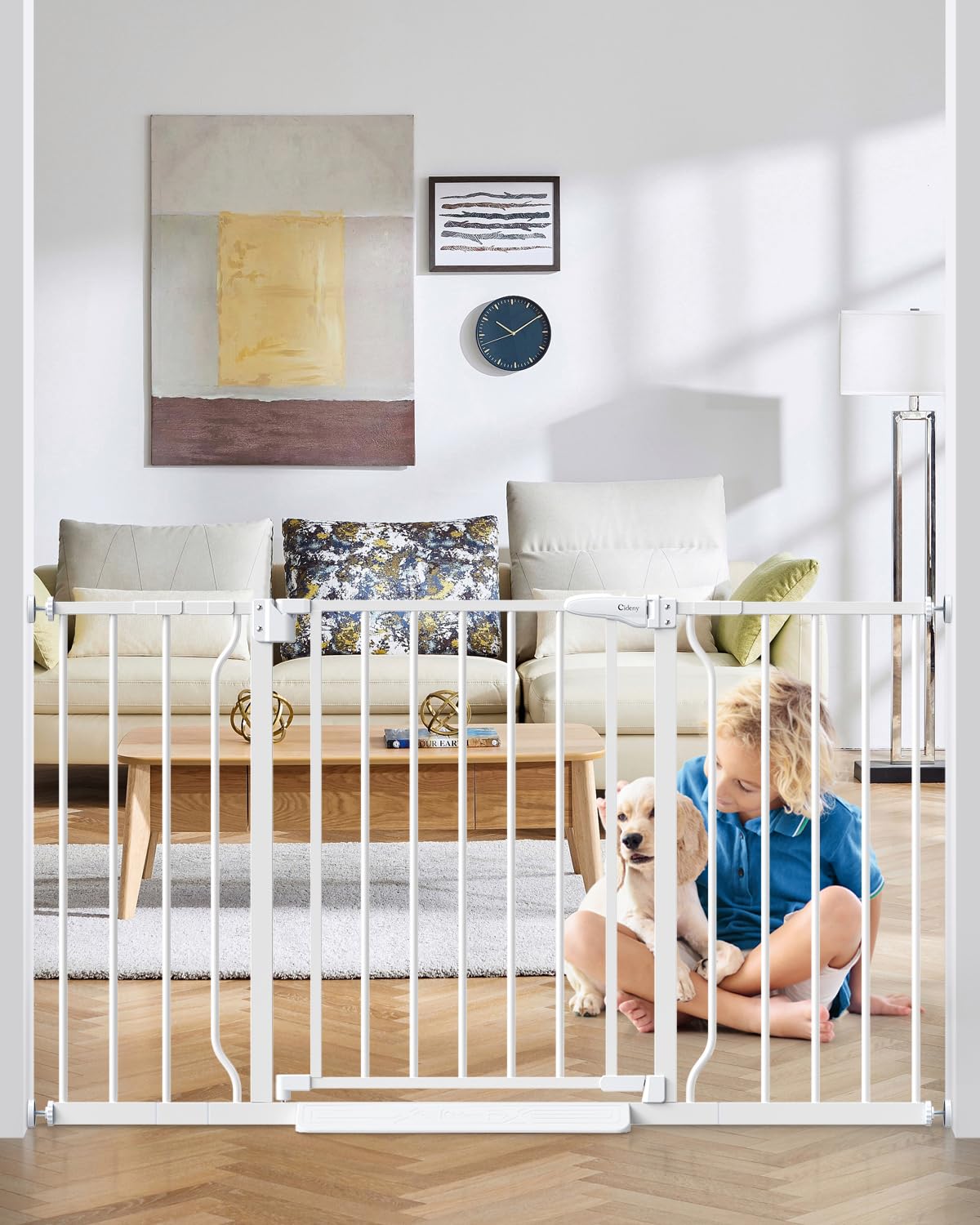 Baby Gate Auto Close, 29"-40" Dog Gate Indoor for Stairs & Doorways