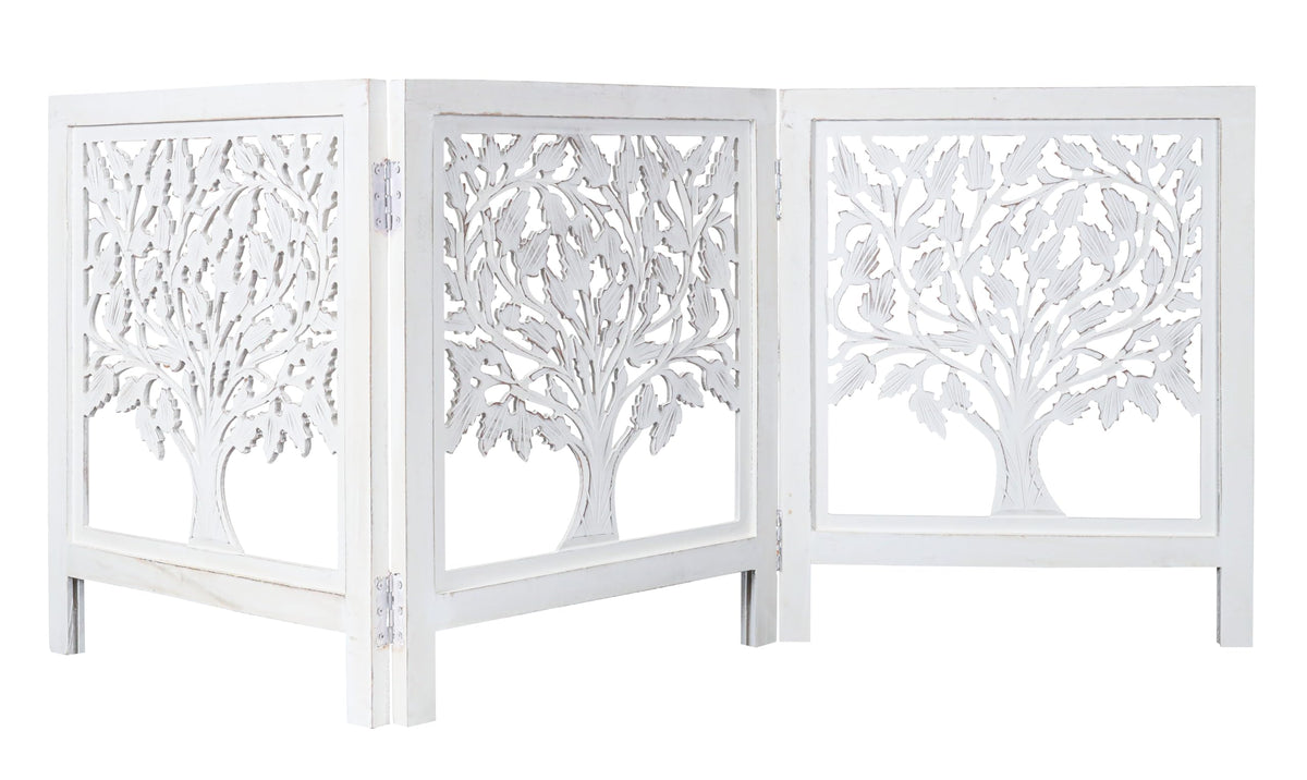 Free Standing Dog gate, Foldable Wooden Pet Gate Indoor 20W x 24H