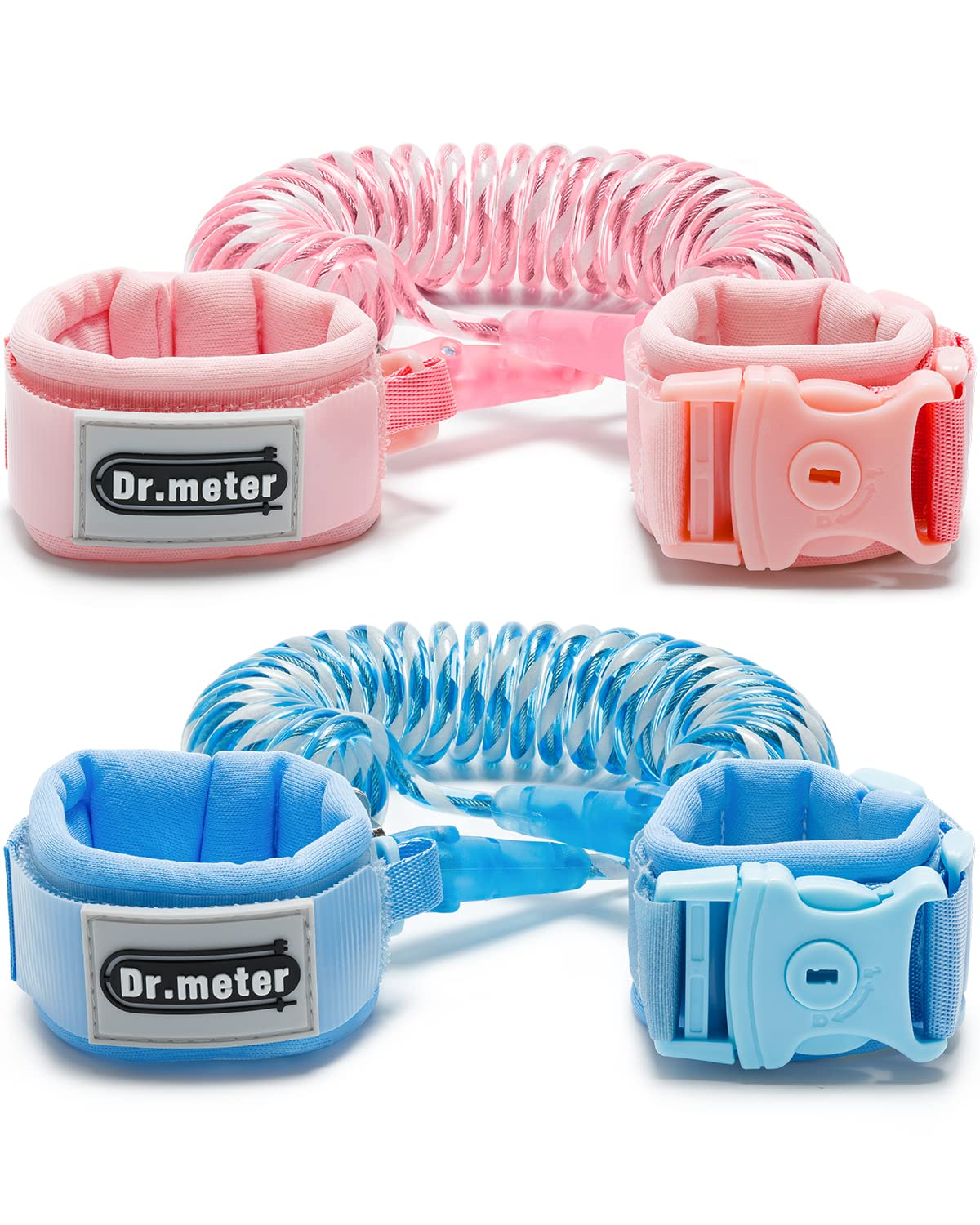 Dr.meter Toddler Leash, 2 Pack Safety Anti Lost Wrist Link with Key Lock