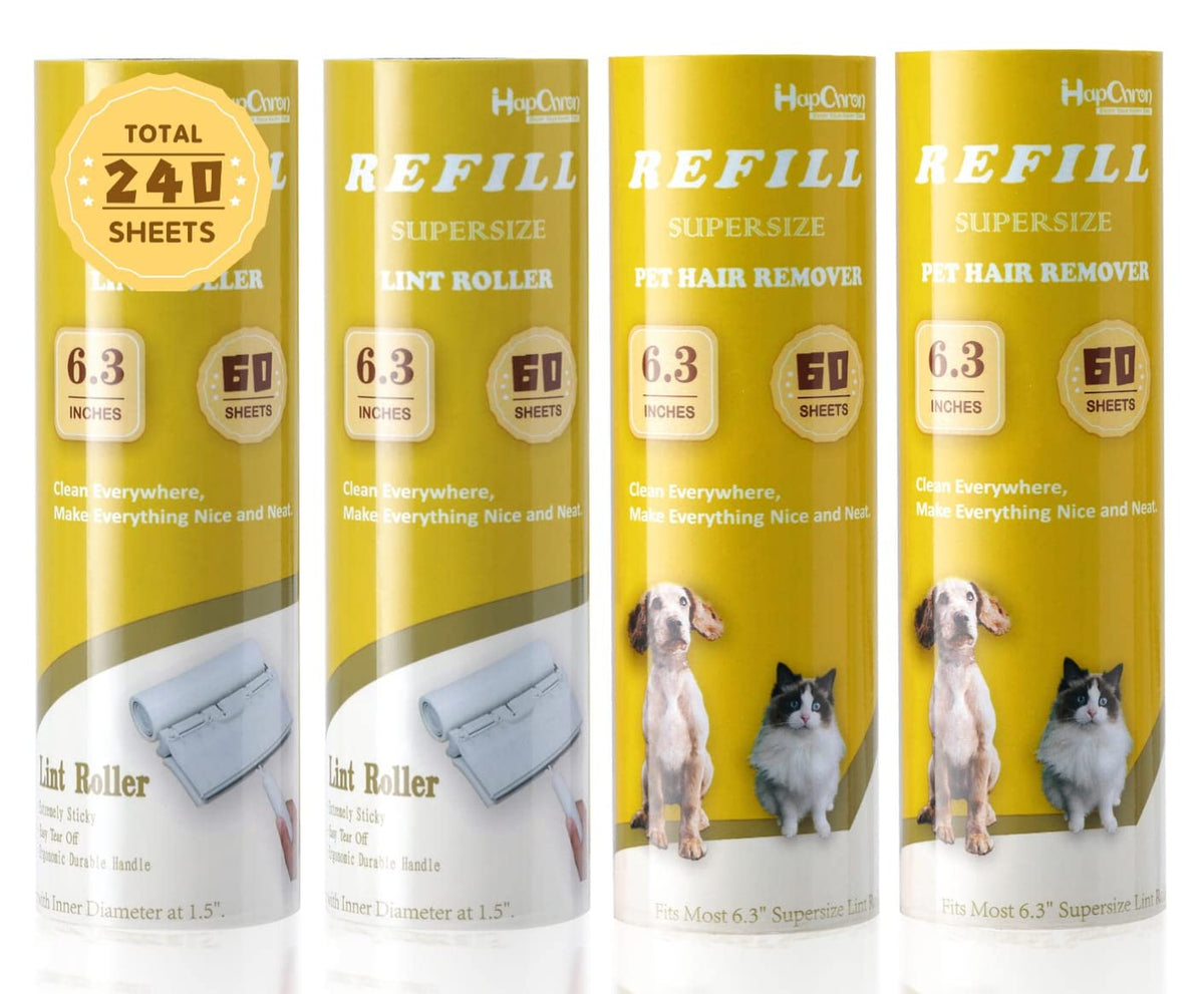 Lint Roller Refills 8", 240 Sheets, for Scotch-Brite, Extra Sticky