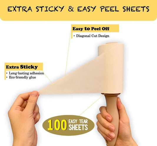 Lint Roller Refills 4", 600 Easy Tear Sheets, for Evercare, Extra Sticky