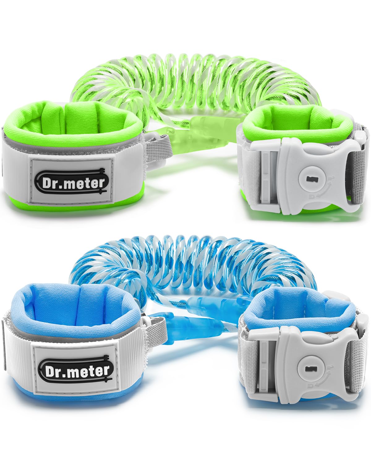 Dr.meter Toddler Leash, 2 Pack Safety Anti Lost Wrist Link with Key Lock