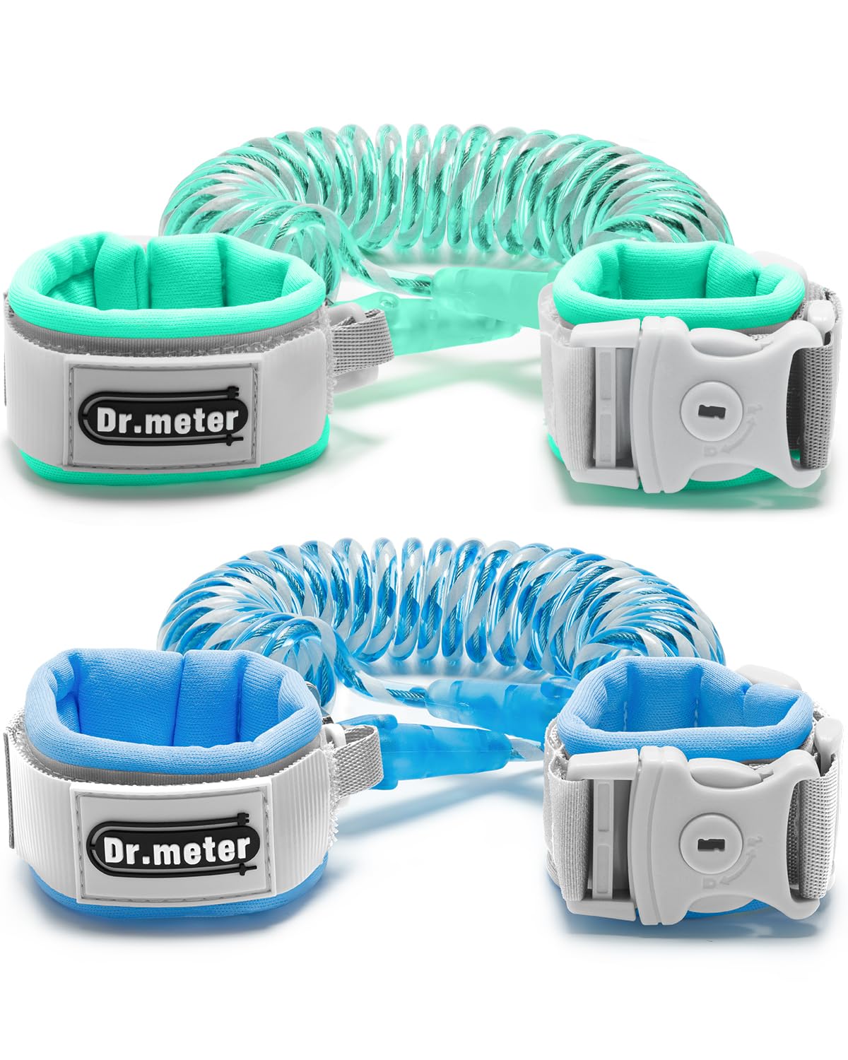 Dr.meter Toddler Leash, 2 Pack Safety Anti Lost Wrist Link with Key Lock