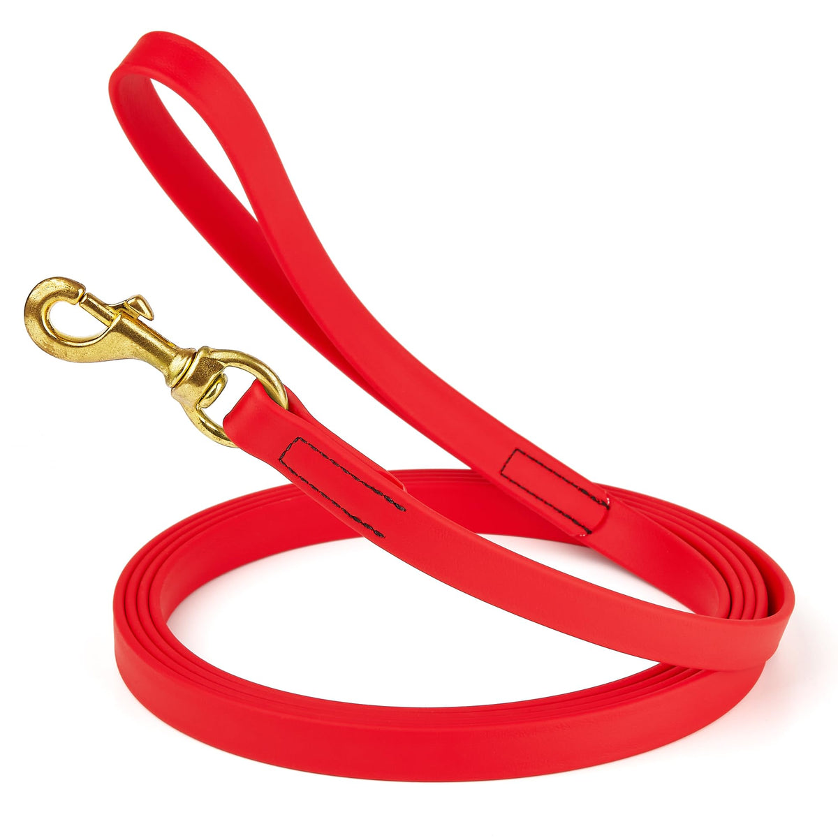 Viper Biothane K9 Working Dog Leash Waterproof Lead for Tracking Training Schutzhund Odor-Proof Long Line with Solid Brass Snap for Puppy Medium and Large Dogs 6ft, Black