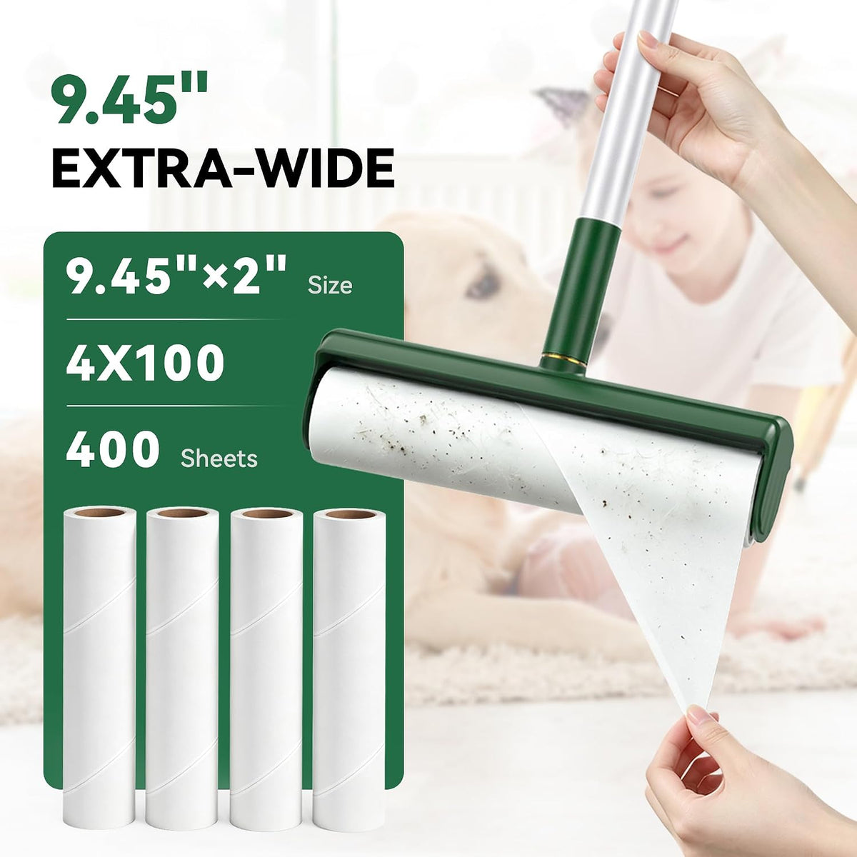 Large Lint Rollers Pet Hair Extra Sticky for Pet Homes