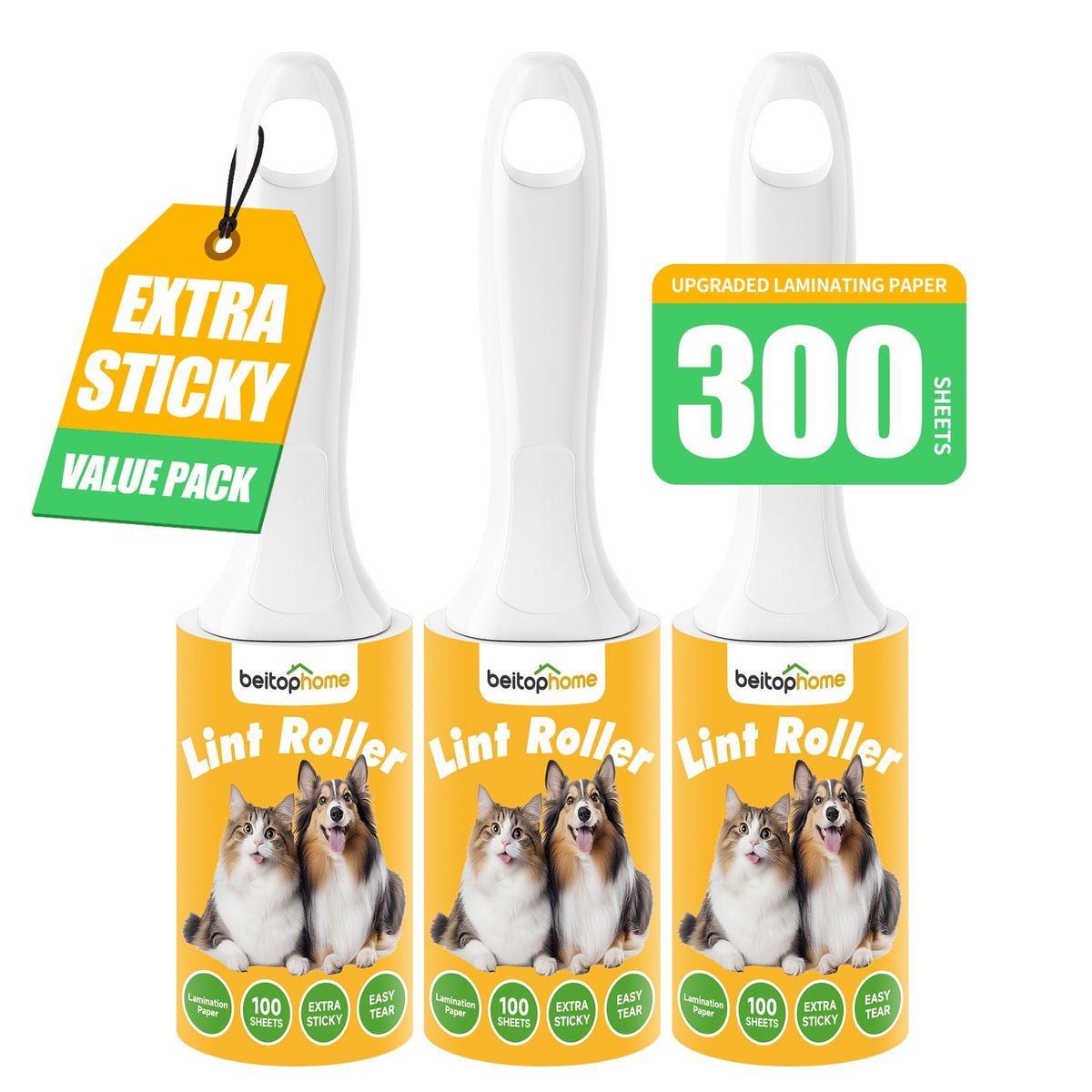 9.45” 400 Sheets Large Lint Roller for Pet Hair