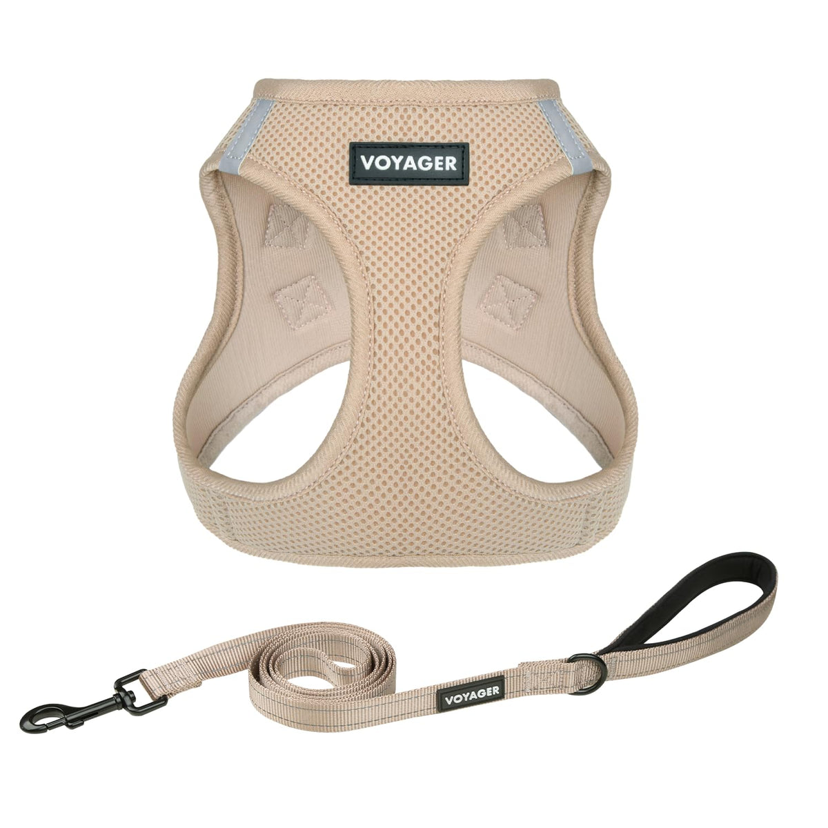 Best Pet Supplies Voyager Step-in Air All Weather Mesh Harness and Reflective Dog 5ft Leash Combo with Neoprene Handle, for Small, Medium and Large Breed Puppies - Baby Blue, XX-Small