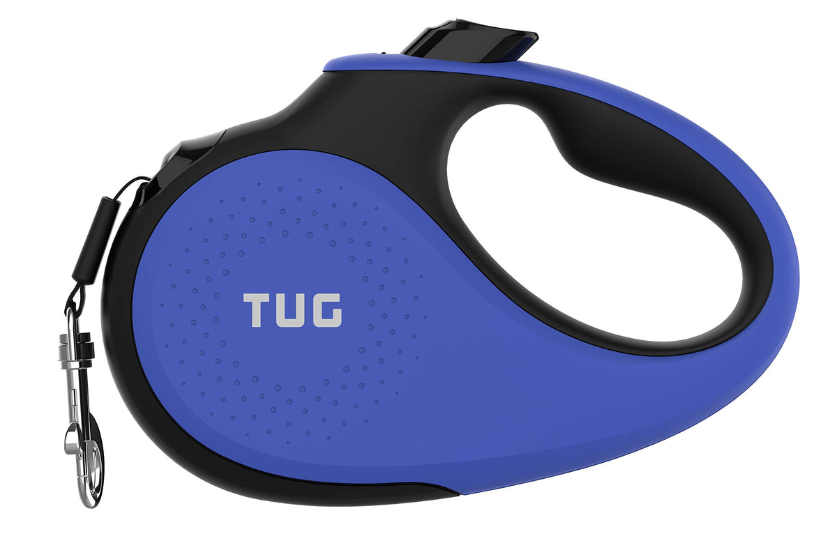 TUG Original Retractable Dog Leash, Anti-Slip, 16’ Tape (Large, Black/Grey)