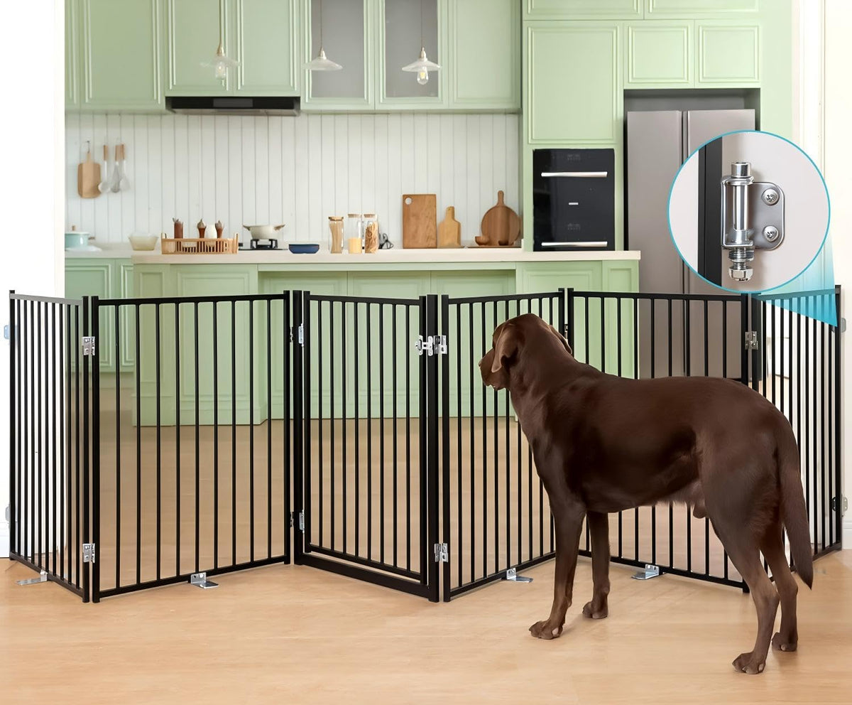 No Pawblems Full Metal Dog Gate Extension, 30" Tall Foldable Panels