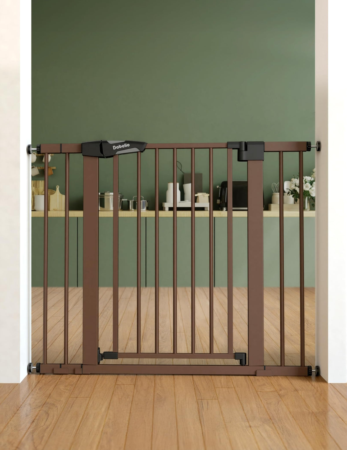 Babelio Baby Gate for Stairs No Drilling, 29-48 in PressGuard Dog Gate