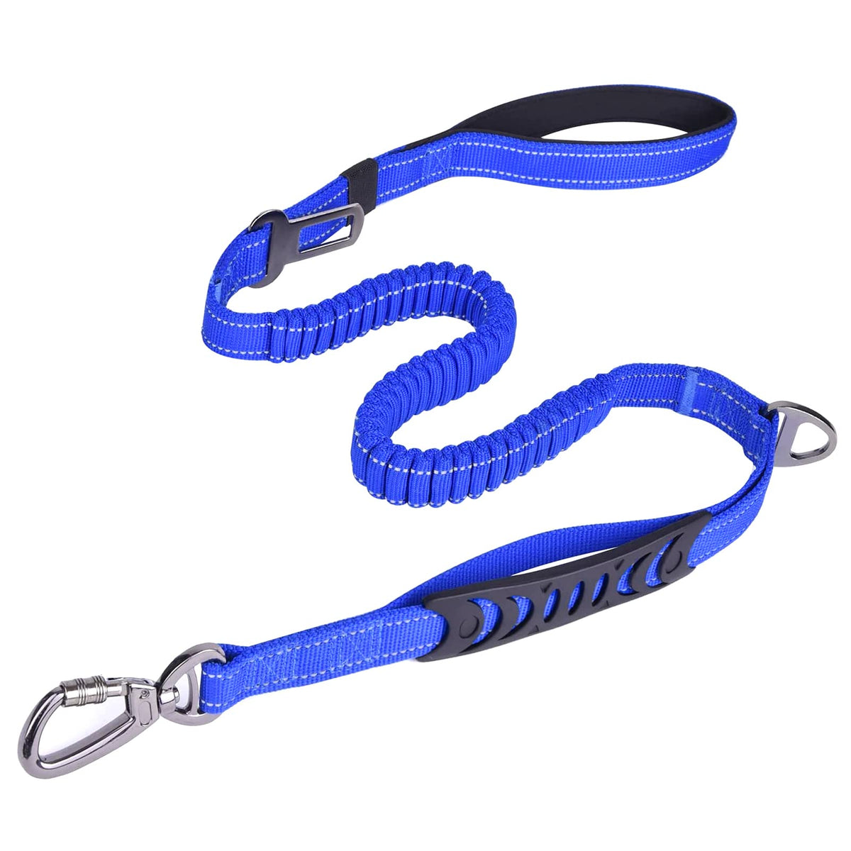 Heavy Duty Bungee Dog Leash with Locking Carabiner for Large Dogs