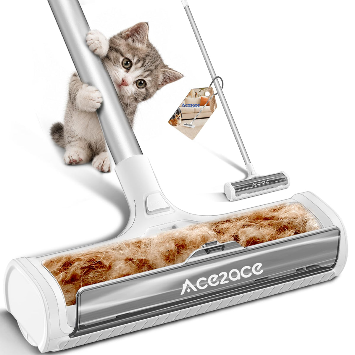 ACE2ACE A3 Pro Carpet Roller for Pet Hair, Carpet Pet Hair Removal Tool
