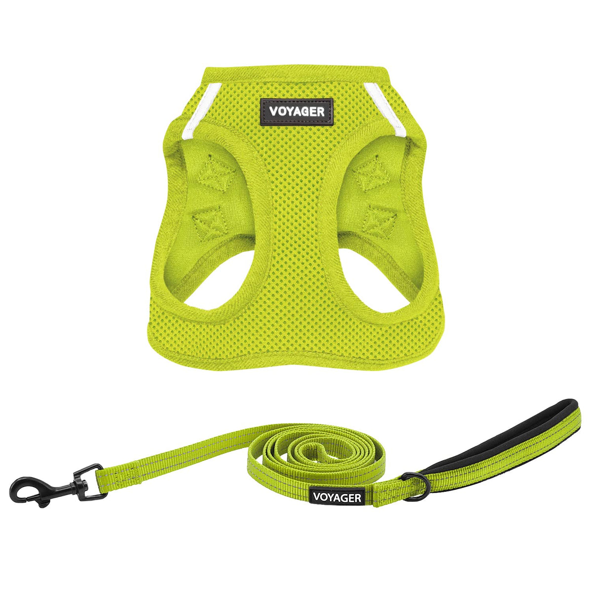 Best Pet Supplies Voyager Step-in Air All Weather Mesh Harness and Reflective Dog 5ft Leash Combo with Neoprene Handle, for Small, Medium and Large Breed Puppies - Baby Blue, XX-Small