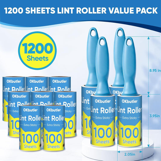 1200 Sheets Lint Roller for Pet Hair, Lint Remover Extra Sticky