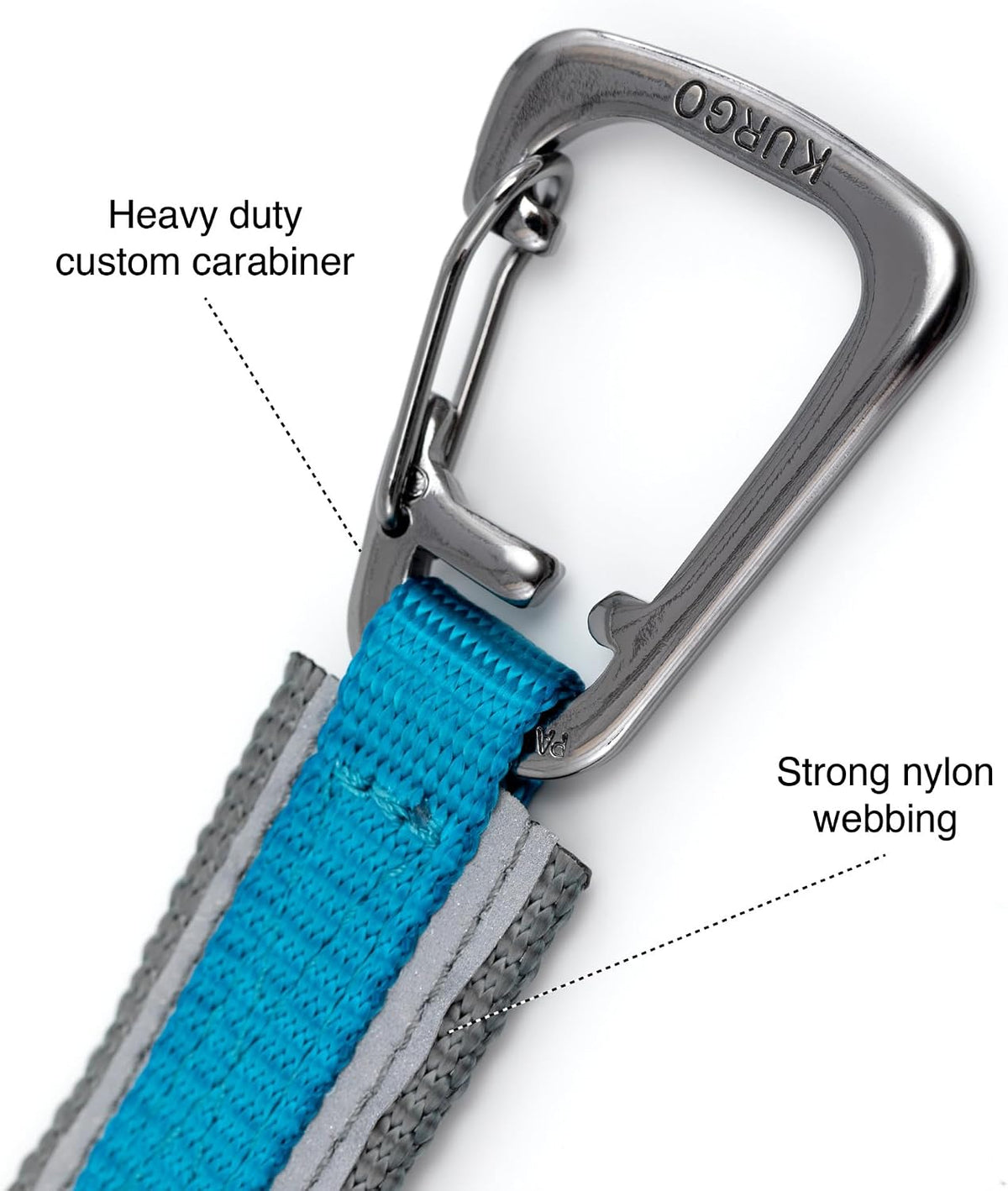 Kurgo Quantum 6 in 1 Dog Leash, Blue