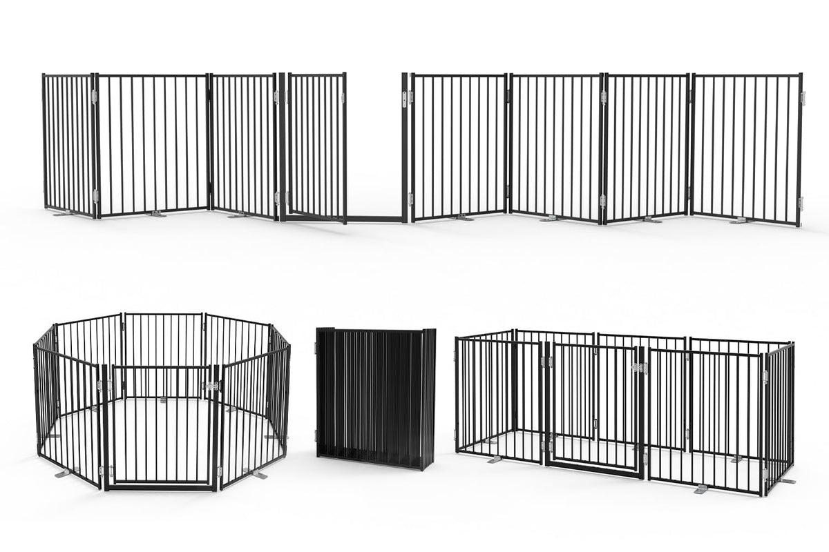 No Pawblems Full Metal Dog Gate Extension, 30" Tall Foldable Panels