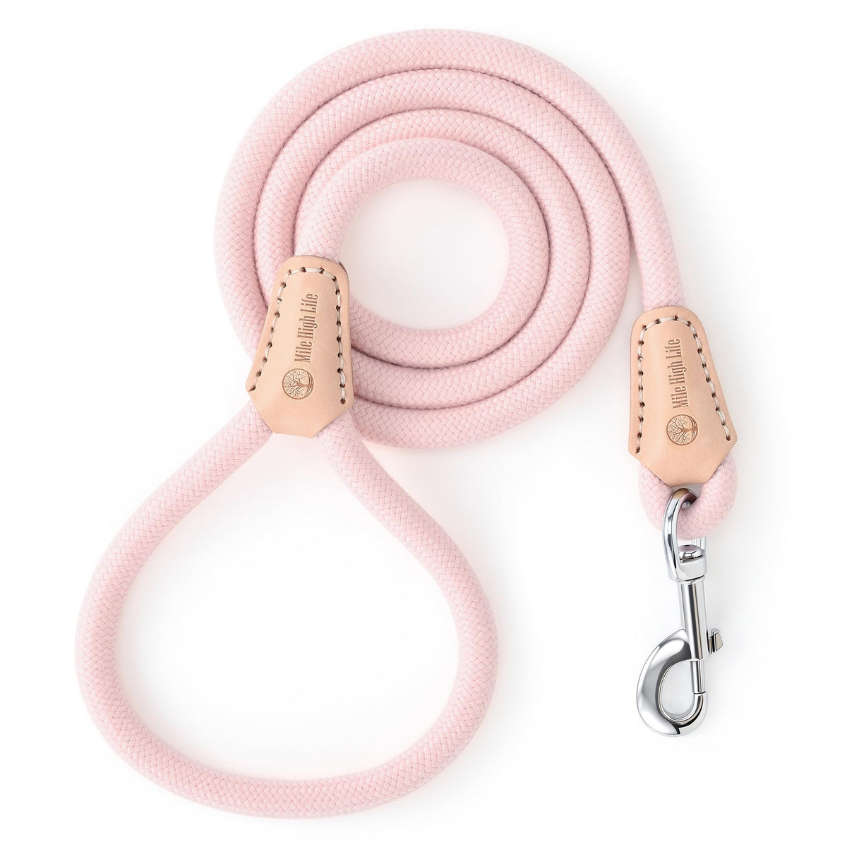 Mile High Life Dog Leash with Genuine Leather-Wrapped Ends, 4/5/6FT