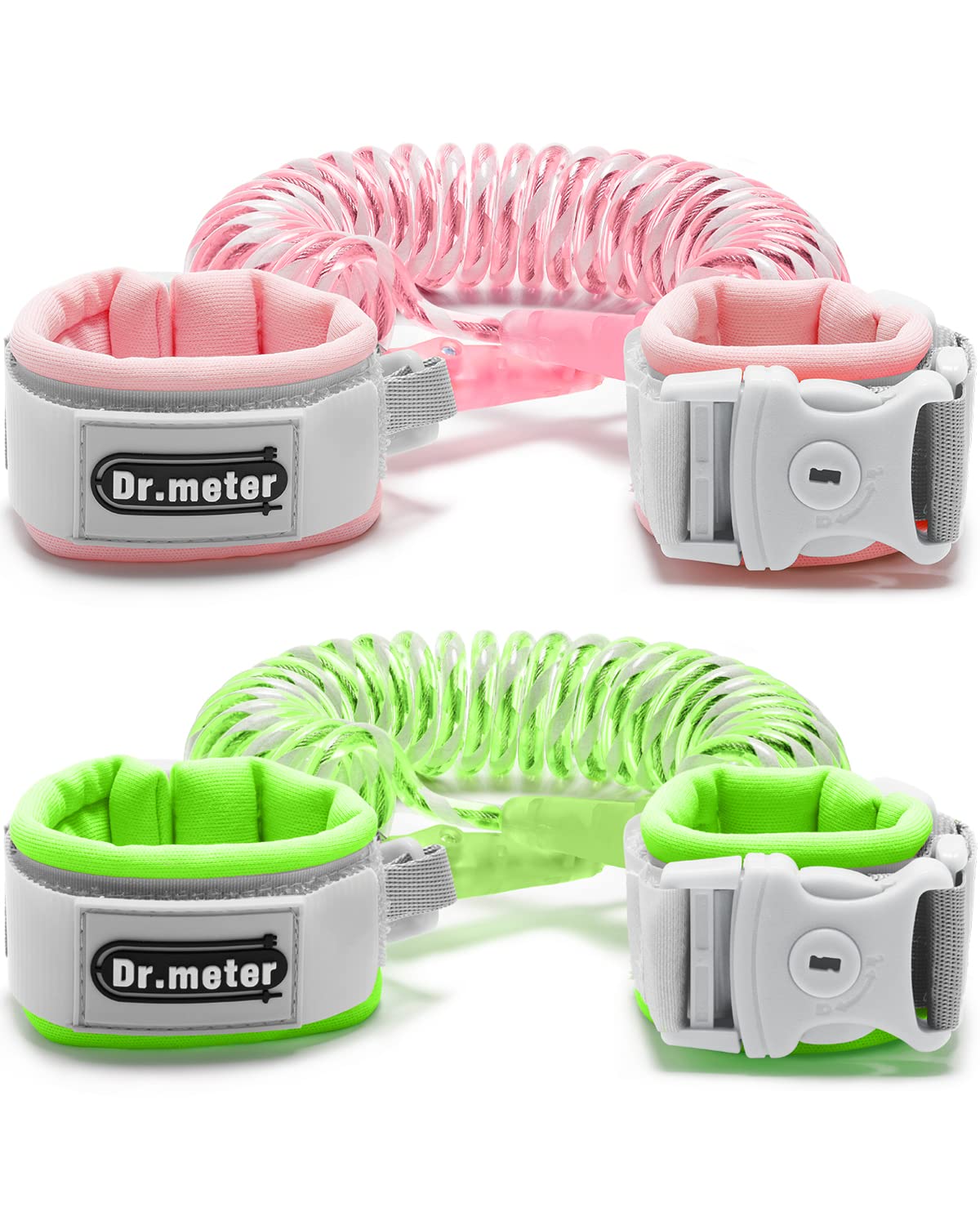 Dr.meter Toddler Leash, 2 Pack Safety Anti Lost Wrist Link with Key Lock