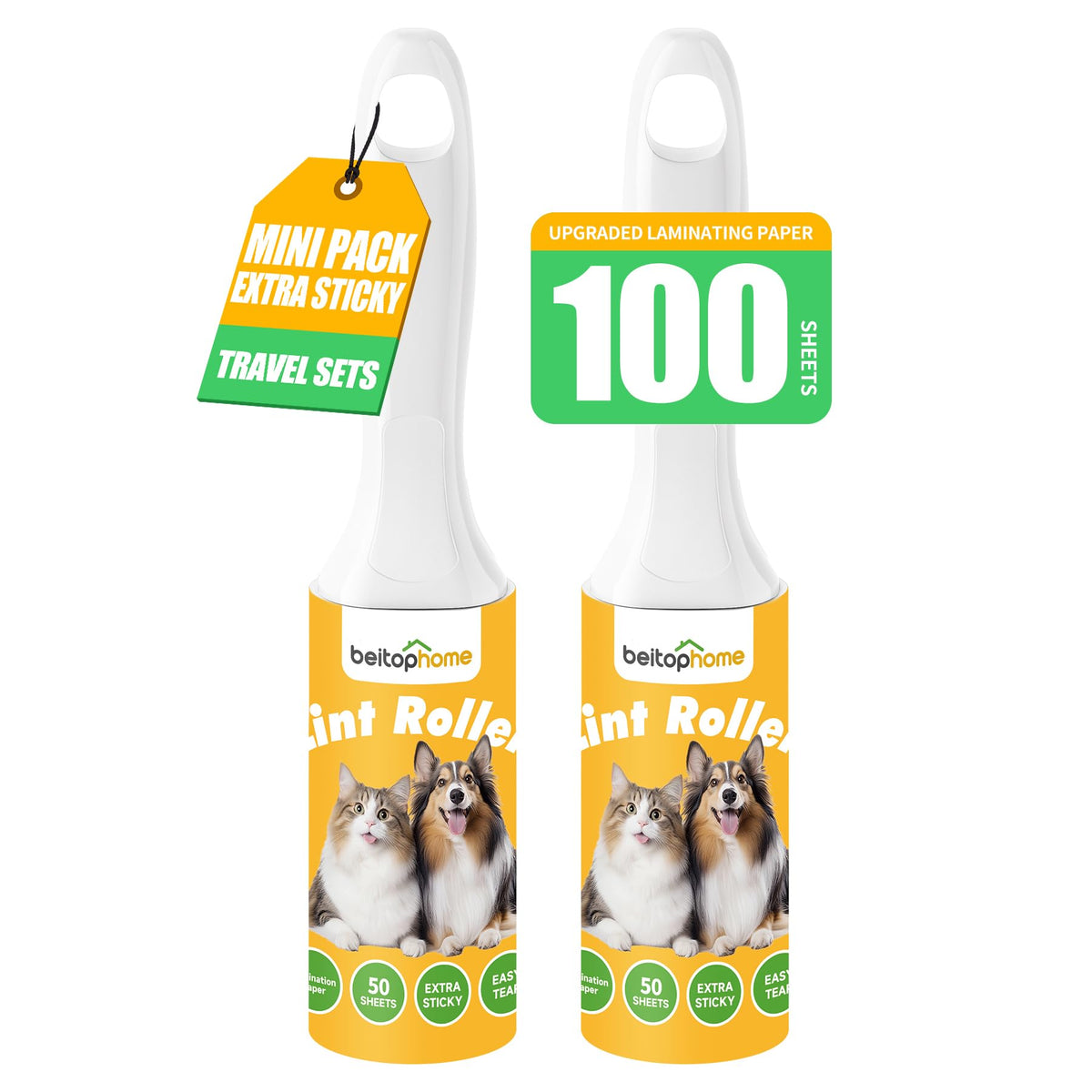 9.45” 400 Sheets Large Lint Roller for Pet Hair