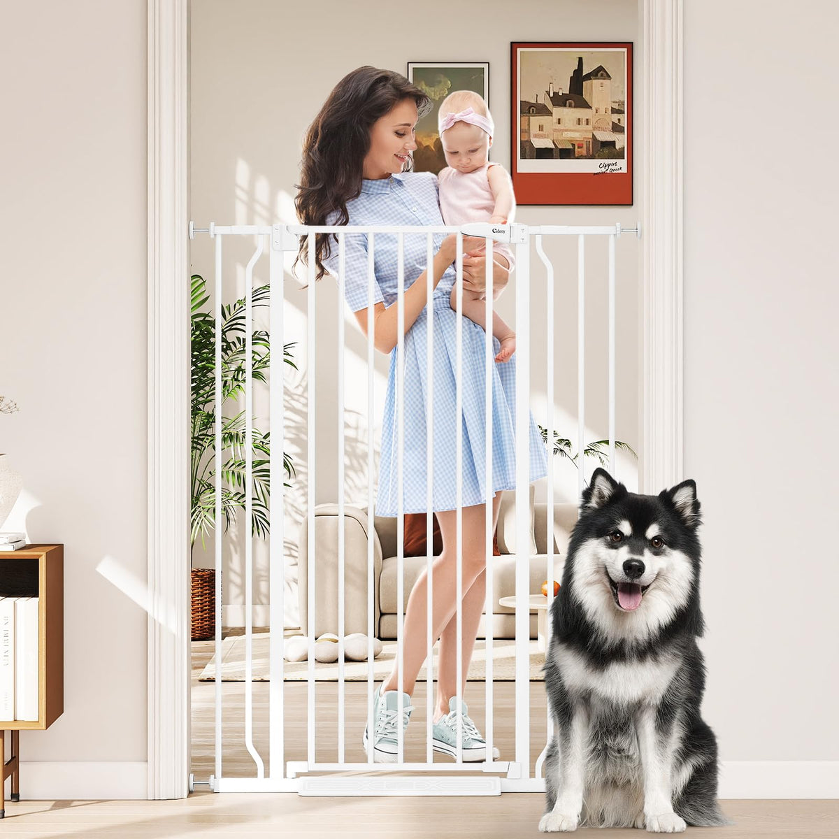 Baby Gate Auto Close, 29"-40" Dog Gate Indoor for Stairs & Doorways
