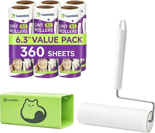 Extra Sticky Lint Roller, 6.3 Inch Wide Heavy Duty Pet Hair Remover