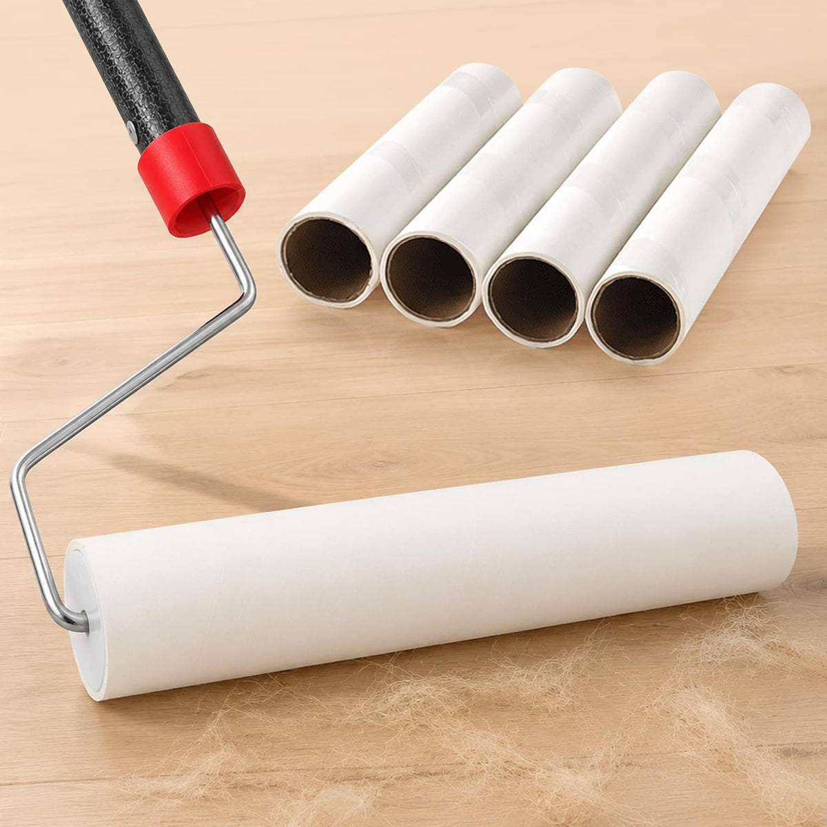 Pet Hair Lint Roller, Extra Sticky – 9.45" Wide Large Roller with 240 Adhesive Sheets, 51" Long Handle Sticky Mop for Carpet, Floor, Couch, Bed Sheets – Home Cleaning