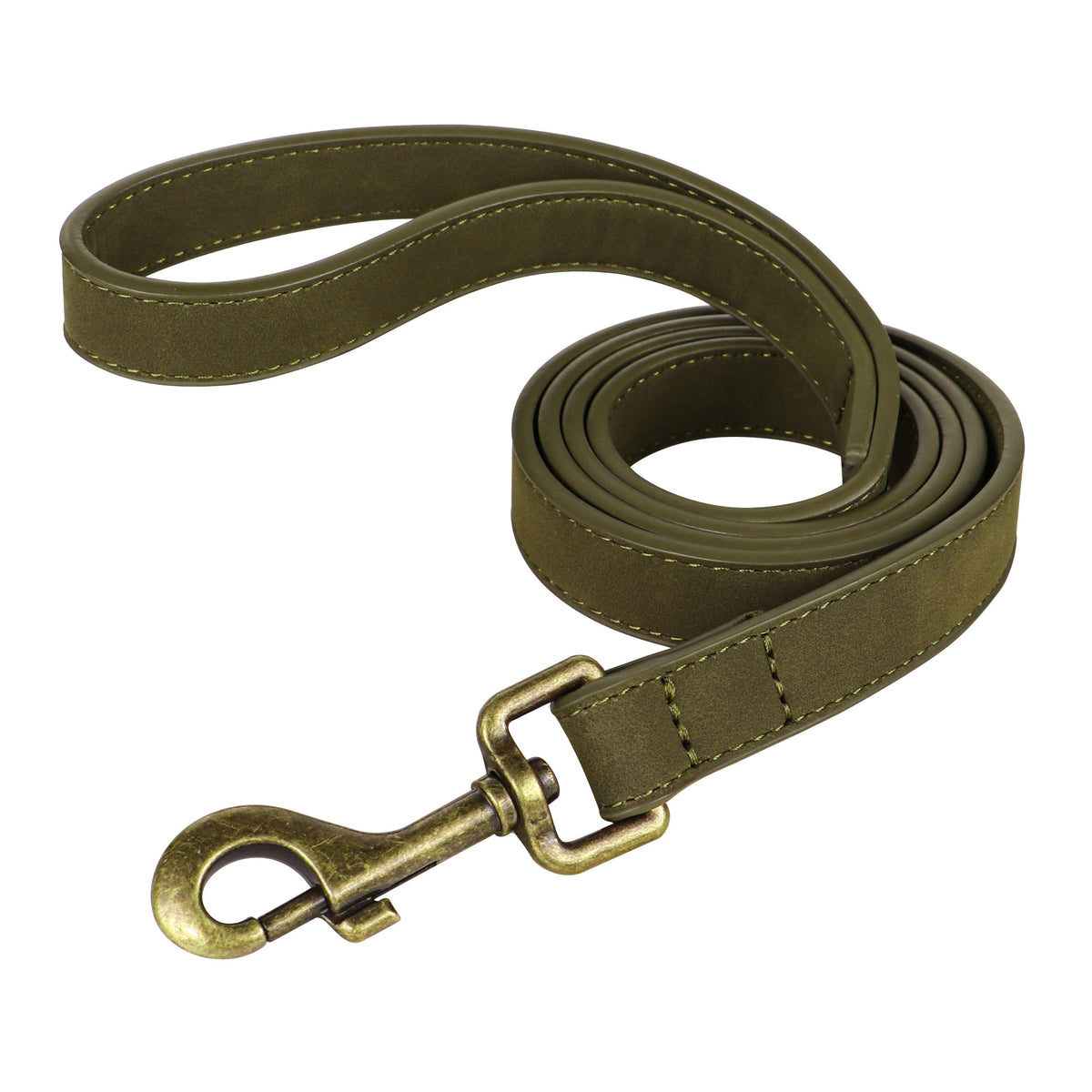 Didog PU Leather Dog Leash for Medium Large Dogs, 3/4in x 5ft, Pink