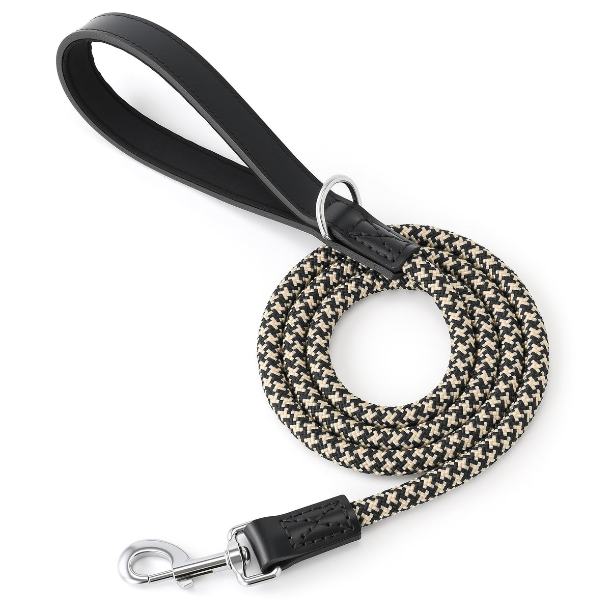 Mile High Life Dog Leash with Genuine Leather-Wrapped Ends, 4/5/6FT