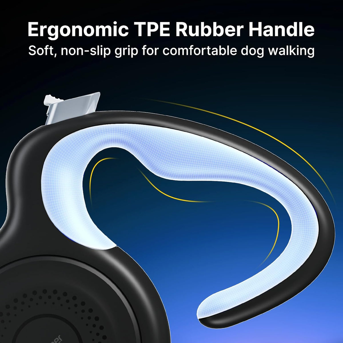 10Ft Retractable Dog Leash for Small Medium Dogs Up to 60Lbs, Auto-Locking & 360° Tangle-Free and Ergonomic Lightweight Handle