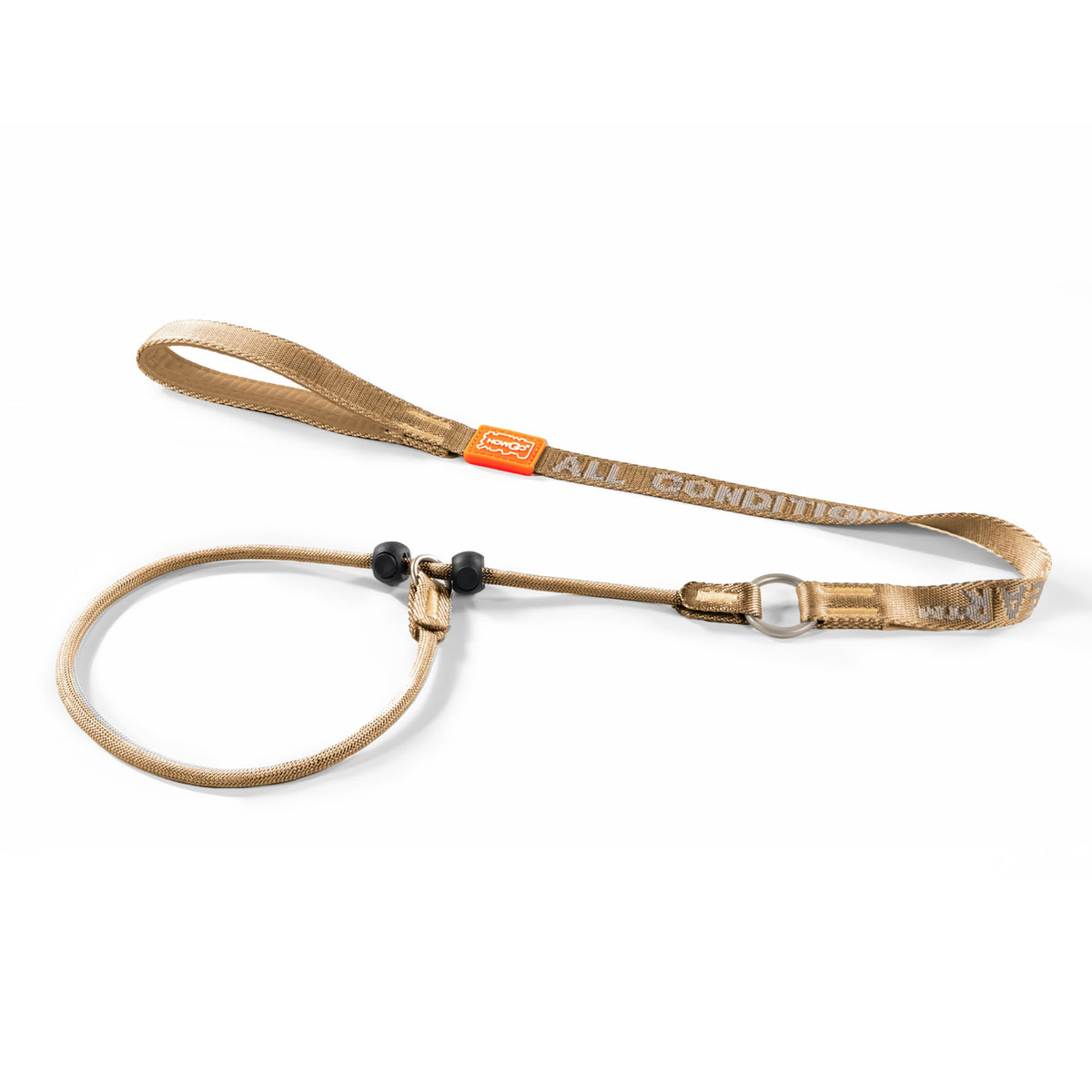 HowGo Slip Lead Dog Leash with 2 Spring-Loaded Stoppers (Black 5.0FT)
