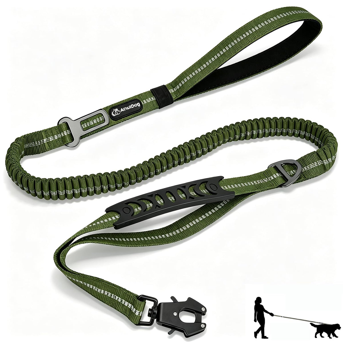 Heavy Duty Tactical Bungee Dog Leash for Large Dogs that Pull