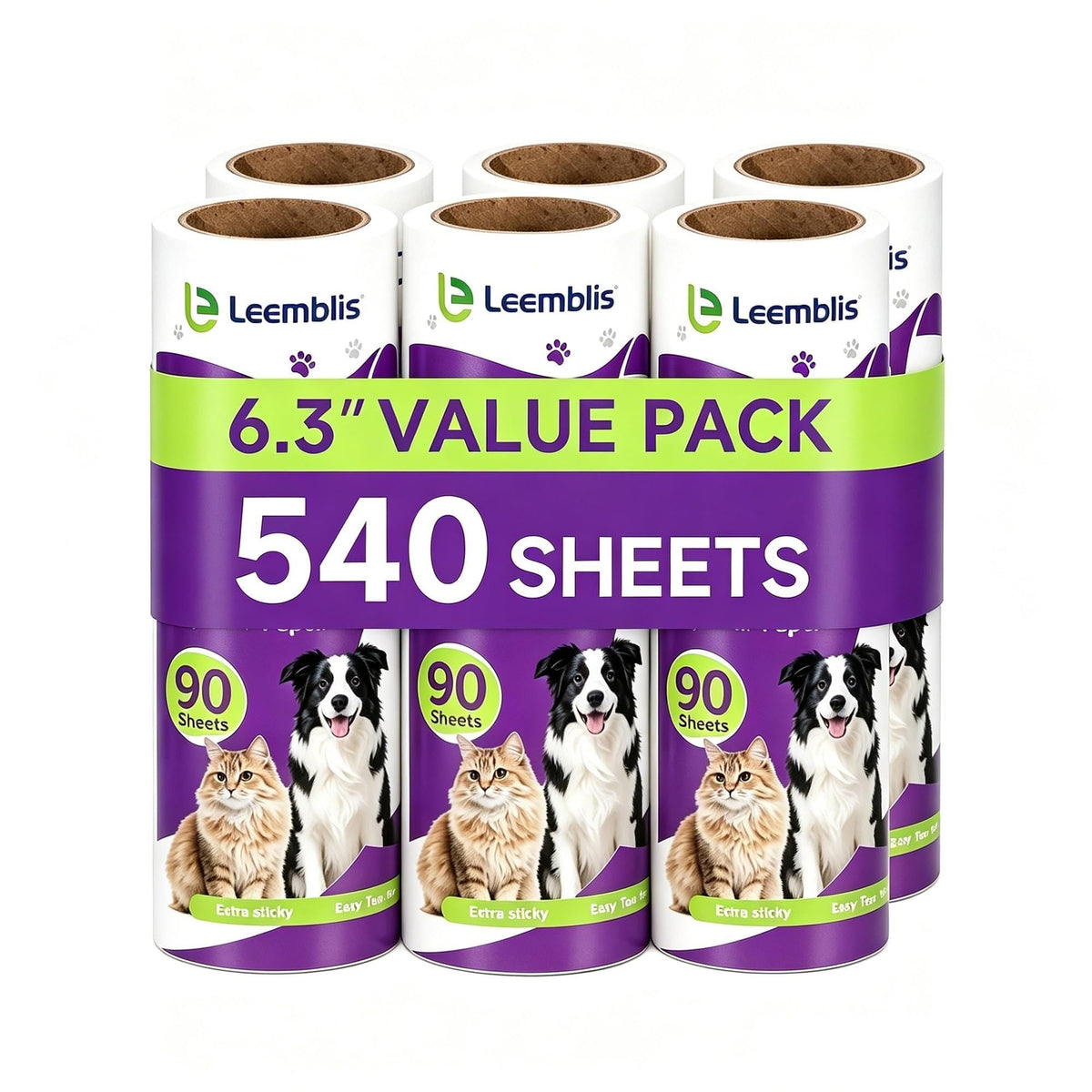 Super Strong Lint Roller Replacement Pack, Pet Hair Lint Roller