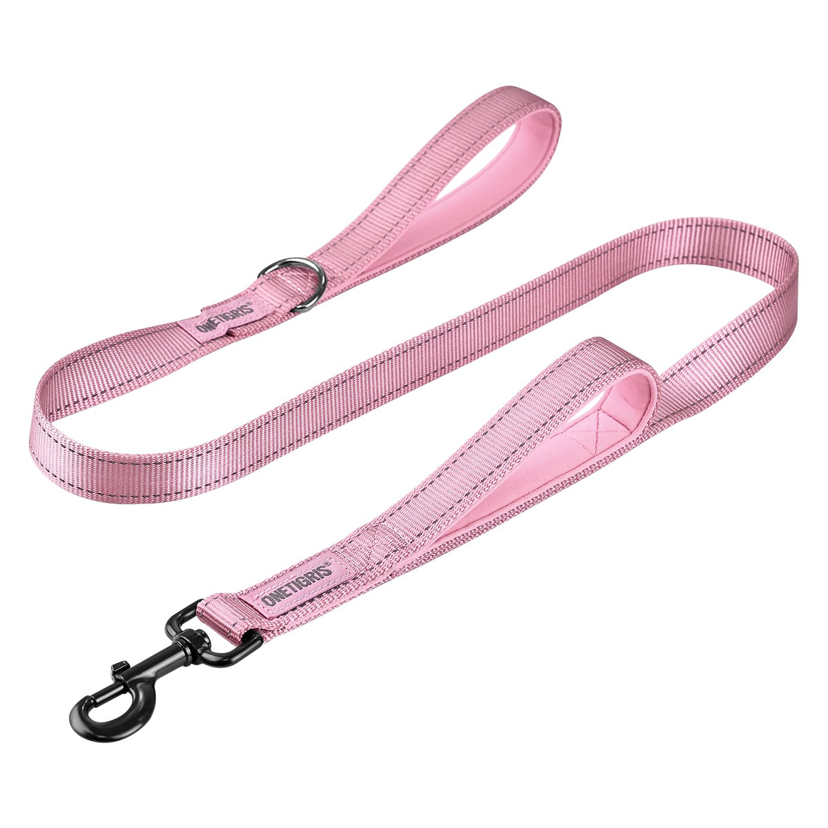 OneTigris No-Pull Dog Leash with Handle for Medium Large Dogs (Black, 4FT)
