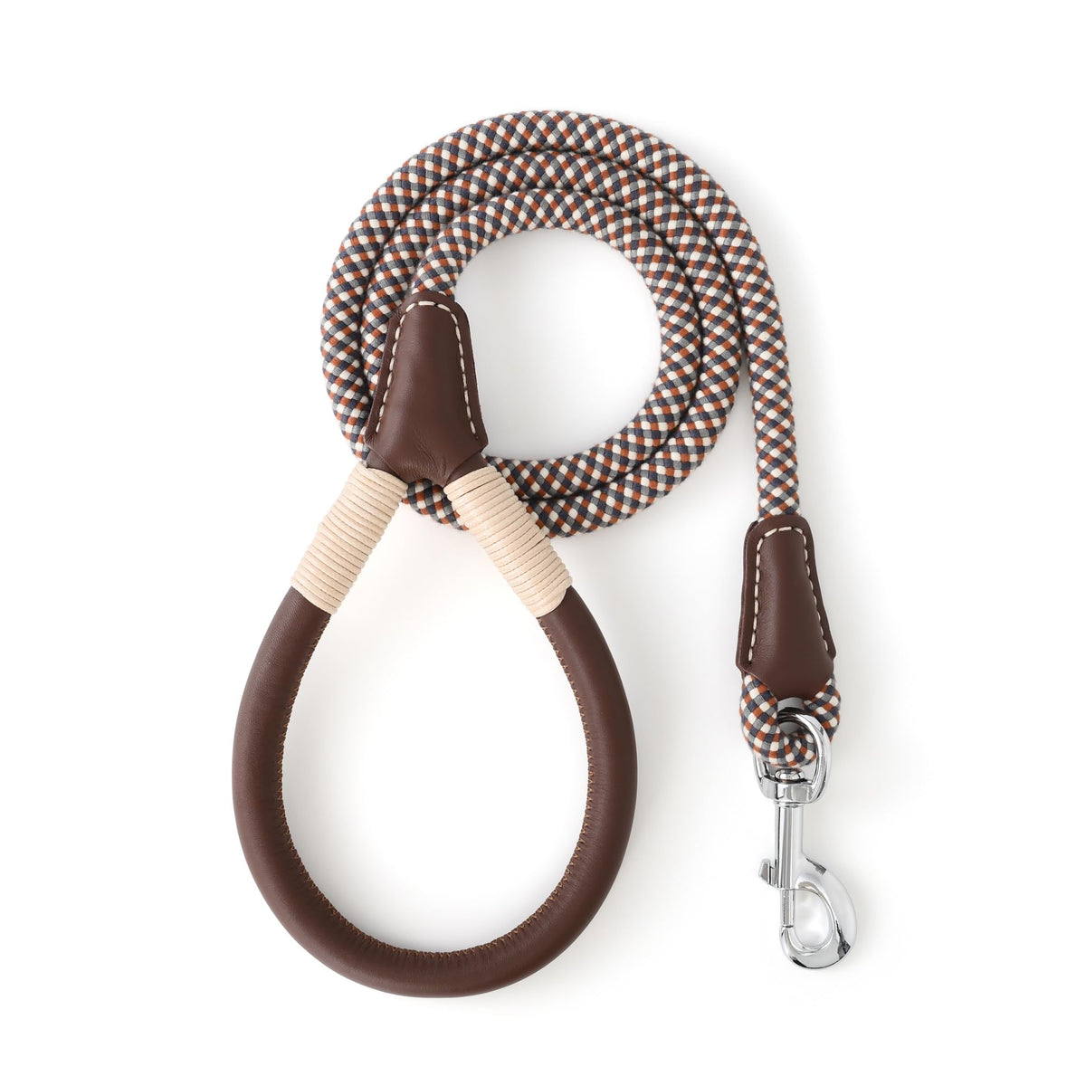Mile High Life Dog Leash with Genuine Leather-Wrapped Ends, 4/5/6FT