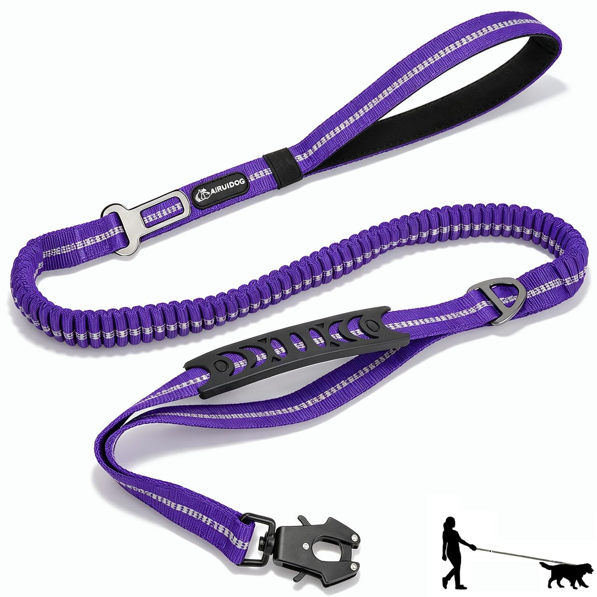 Heavy Duty Tactical Bungee Dog Leash for Large Dogs that Pull
